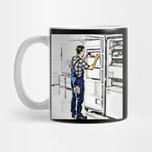 Refridgerator Mechanic Digital Art 2 Mug